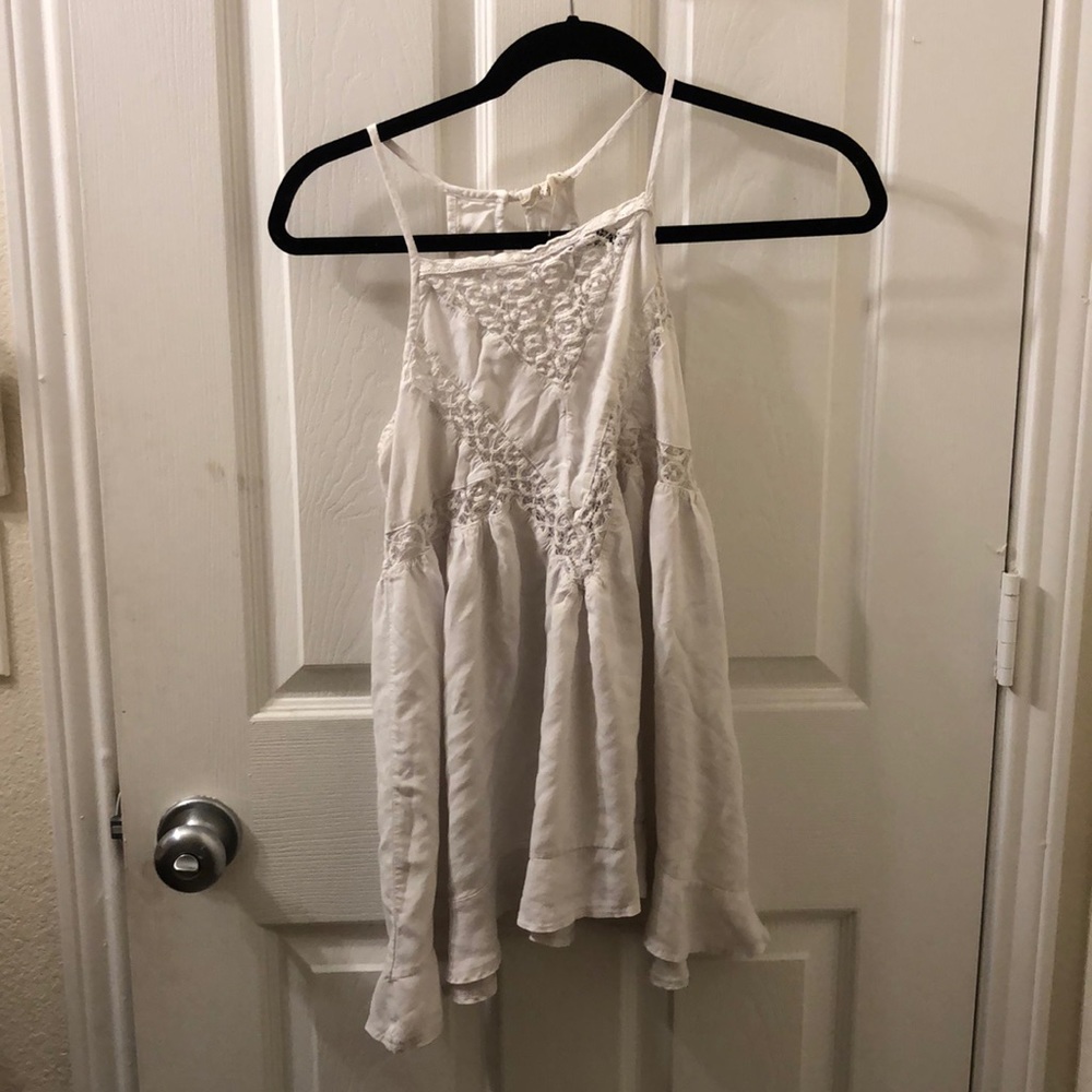 White flowy top